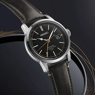 Seiko Presage Prestige Line Automatic GMT Craftsmanship Urushi Lacquer Black Dial SPB447J1
