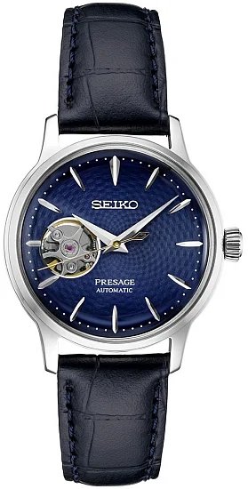 Seiko Presage Lady Automatic Open-Heart Cocktail Time Blue Moon SSA785J1
