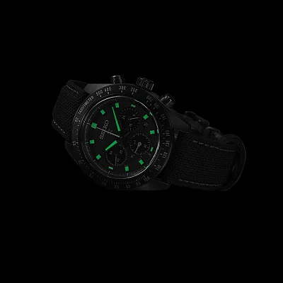 Seiko Prospex Land Speedtimer 41mm Solar Chrono Black Series SSC923P1