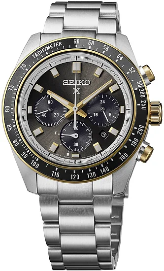 Seiko Prospex Land Speedtimer 41mm Solar Chrono Champagne Fight Gold HBJ002P1