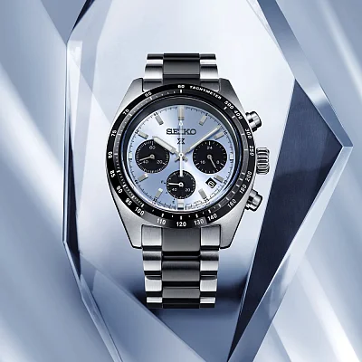 Seiko Prospex Land Speedtimer 41mm Solar Chrono Ice Blue Panda SSC935P1