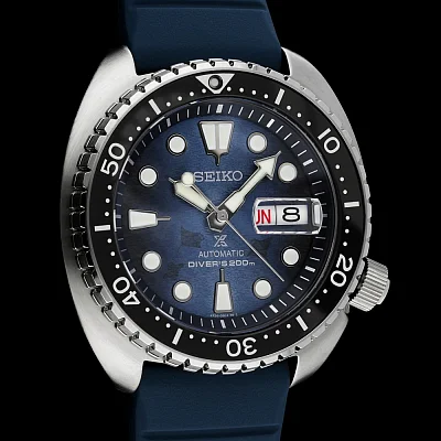 Seiko Prospex Sea Diver Automatic Turtle Dark Manta Ray Save the Ocean Special Edition Ceramic SRPF77K1