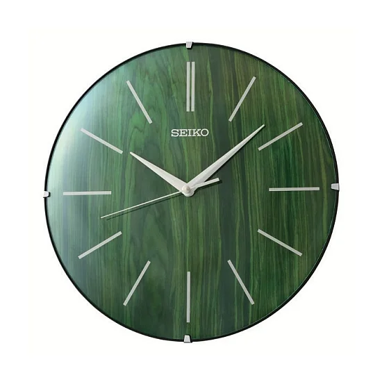 Seiko Zegar Ścienny Analogowy Okrągły Zielony Minimalistyczny QXA867M