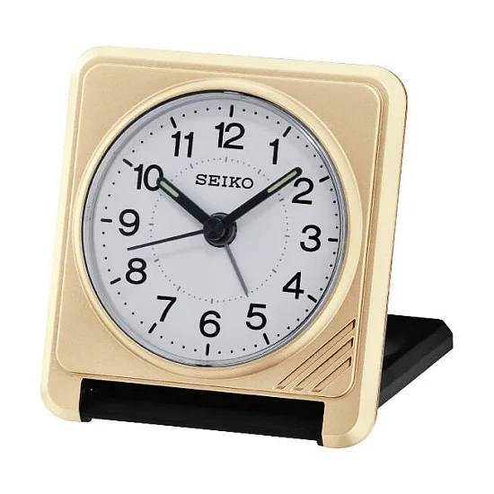 Seiko Zegar Biurkowy Analogowy Kwadratowy Zielony z Alarmem QHT015G