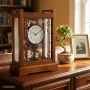 Zdjęcie 2 Seiko Zegar Kominkowy Analogowy Drewniany Wahadło Obrotowe QXN235B
