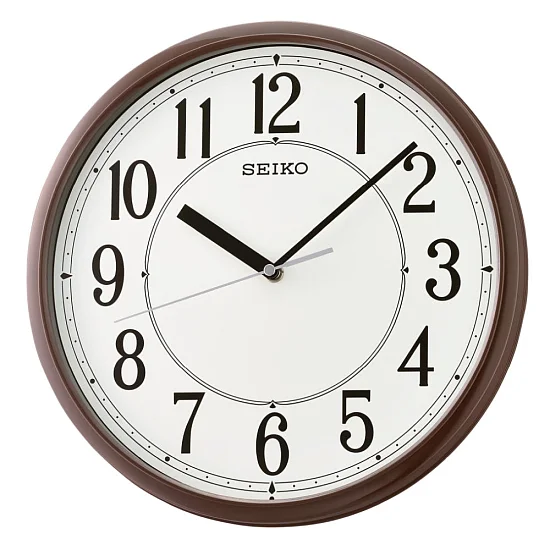 Seiko Zegar Ścienny Analogowy Okrągły Brązowy QXA756B