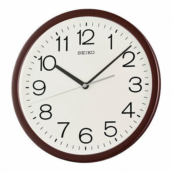 Seiko Zegar Ścienny Analogowy Okrągły Brązowy QXA847B