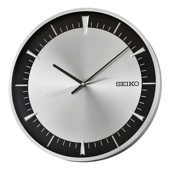 Seiko Zegar Ścienny Analogowy Okrągły Metalowa Tarcza QXA840S