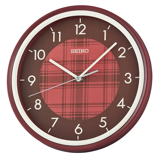 Seiko Zegar Ścienny Analogowy Okrągły Czerwony QHA016R