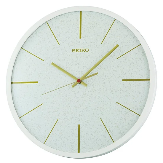 Seiko Zegar Ścienny Analogowy Okrągły Biały Brokatowy QXA828W