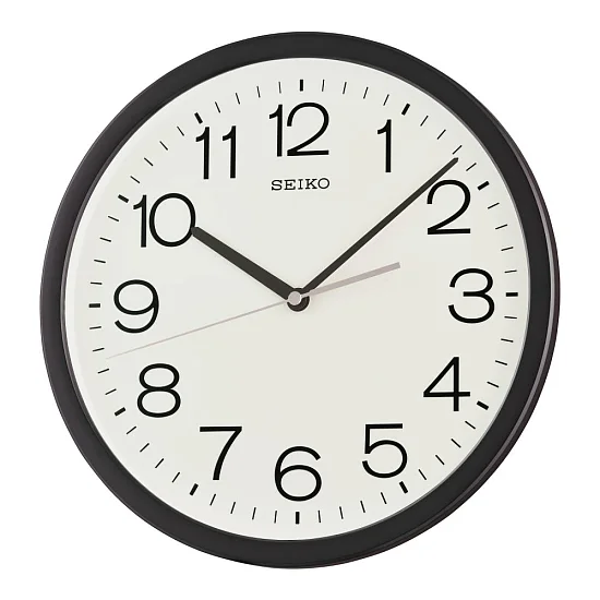 Seiko Zegar Ścienny Analogowy Okrągły Czarny QXA847K