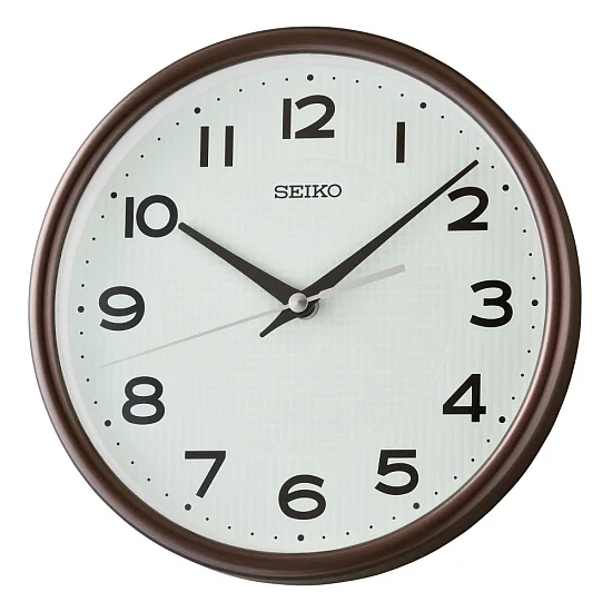 Seiko Zegar Ścienny Analogowy Okrągły Brązowy QXA836B