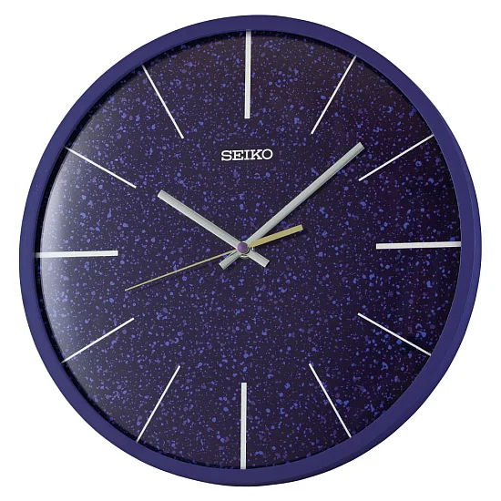 Seiko Zegar Ścienny Analogowy Okrągły Granatowy Brokatowy QXA828A