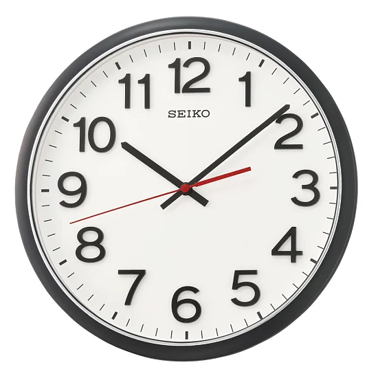 Seiko Zegar Ścienny Analogowy Okrągły Czarny QXA750K