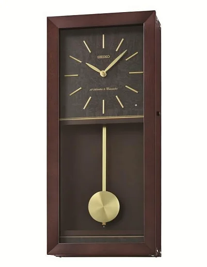 Seiko Zegar Ścienny Analogowy Wahadłowy Drewniany z Melodiami QXM623B
