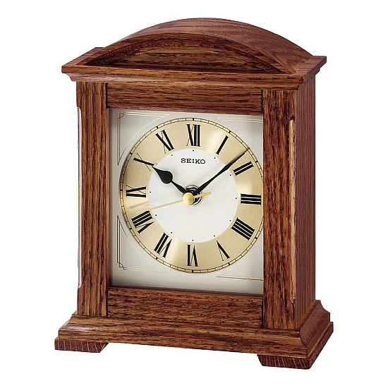 Seiko Zegar Kominkowy Analogowy Drewniany Brązowy QXG123B