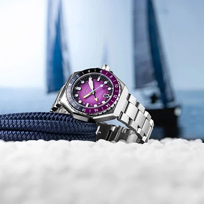 Spinnaker Dumas GMT Cadmium Violet Automatic Date Set SP-5119-66