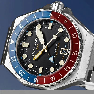 Spinnaker Dumas GMT Cobalt Crimson Automatic Date Set SP-5119-44
