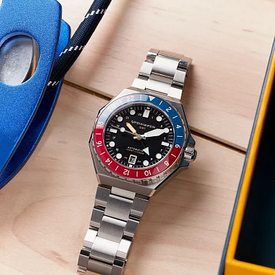 Spinnaker Dumas GMT Cobalt Crimson Automatic Date Set SP-5119-44