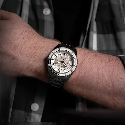 Spinnaker Fleuss Automatic Date Skeleton Brilliant White Severn Edition Set SP-5118-33