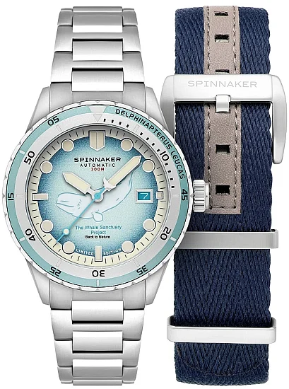 Spinnaker Hass Automatic Beluga Blue x MCS Limited Edition Set SP-5128-11