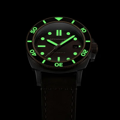 Spinnaker Hull Diver Alligator Green Automatic Date Ceramic SP-5088-03