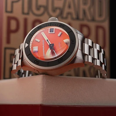 Spinnaker Piccard Automatic Tangerine Orange SP-5098-99
