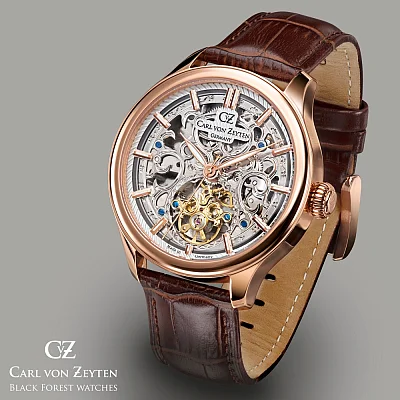 Carl von Zeyten St. Georgen Automatic Skeleton PVD Limited Edition Sapphire CVZ0014RSLS