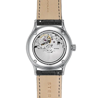 Sternglas Berlin Automatic Day-Date Beige Copper Dial Black Leather Strap S02-BE56-HE04