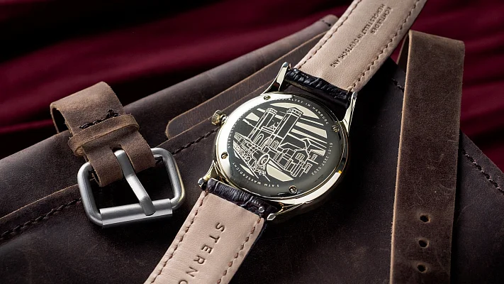Sternglas Berlin Quartz Day-Date Champagne Dial S01-BE14-HE01