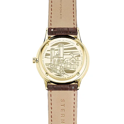 Sternglas Berlin Quartz Day-Date Champagne Dial S01-BE14-HE01