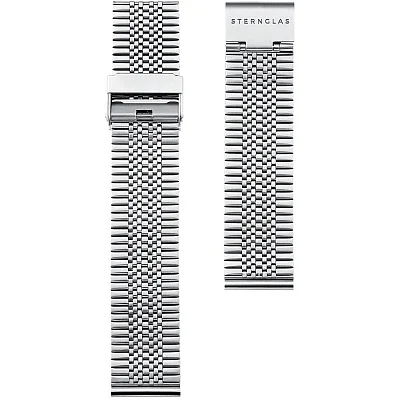 Sternglas Berlin Quartz Day-Date Metro Silver SuperSlim Bracelet S01-BE10-ME08