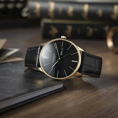 Sternglas Berlin Quartz Day-Date Piano Black S01-BE04-HE03