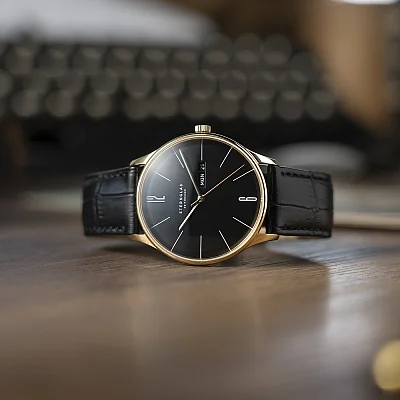 Sternglas Berlin Quartz Day-Date Piano Black S01-BE04-HE03