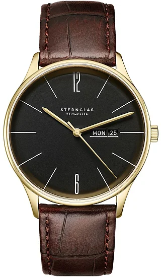 Sternglas Berlin Quartz Day-Date Piano Black S01-BE04-HE05