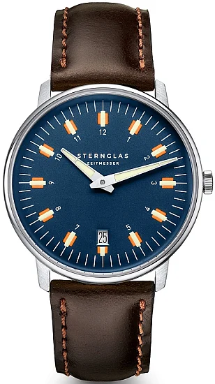 Sternglas Egor Quartz Date Dark Blue Dial S01-EG06-BR03
