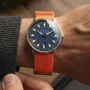  Zdjęcie 2 Sternglas Egor Quartz Date Dark Blue Dial Signal Orange NATO Strap S01-EG06-FI02