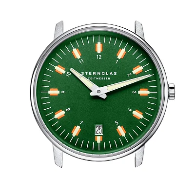 Sternglas Egor Quartz Date Green Dial Signal Yellow NATO Strap S01-EG08-FI01