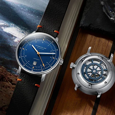 Sternglas Hamburg Automatic Date Blue Dial Edition Kuste S02-HHX06-EB05