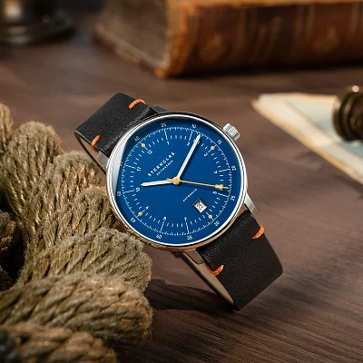 Sternglas Hamburg Automatic Date Blue Dial Edition Kuste S02-HHX06-EB05