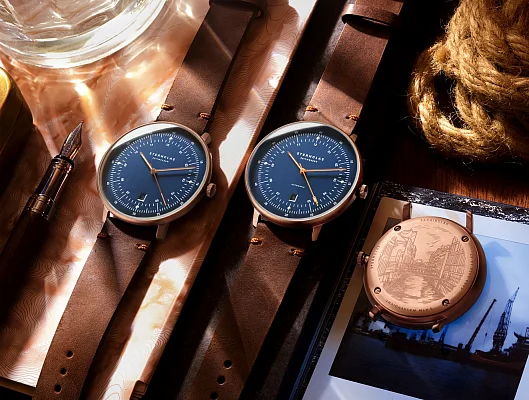 Sternglas Hamburg Automatic Date Dark Blue Bronze PVD S02-HH46-VI17