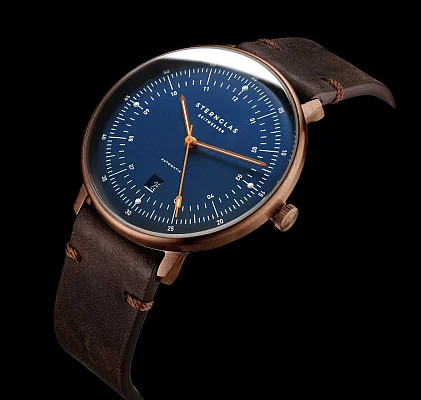 Sternglas Hamburg Automatic Date Dark Blue Bronze PVD S02-HH46-VI17