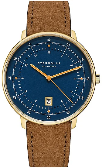Sternglas Hamburg Quartz Date Dark Blue Gold S01-HH07-WL02