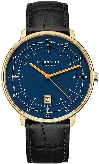Sternglas Hamburg Quartz Date Dark Blue Gold S01-HH07-HE03