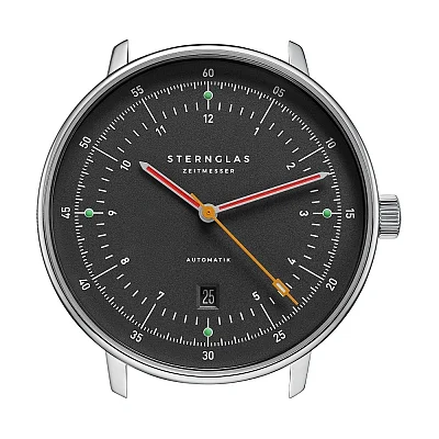 Sternglas Hamburg Automatic Date Neugraphit Brown Leather Strap S02-HH39-BR03