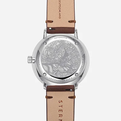 Sternglas Hamburg Automatic Date Silver Dial S02-HH47-VI11