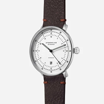Sternglas Hamburg Automatic Date Silver Dial S02-HH47-VI11