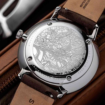 Sternglas Hamburg Automatic Date Silver Dial S02-HH47-VI11
