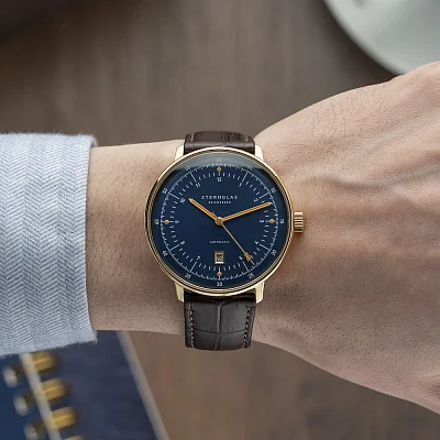 Sternglas Hamburg Automatic Edition Marine Dark Blue Gold S02-HHM07-HE01
