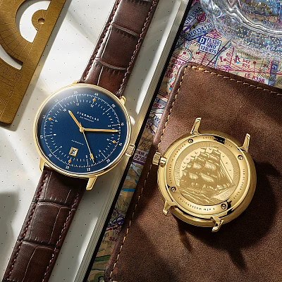 Sternglas Hamburg Automatic Edition Marine Dark Blue Gold S02-HHM07-HE01
